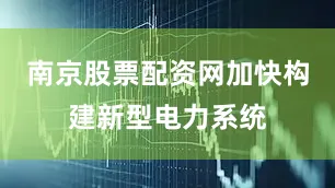 南京股票配资网加快构建新型电力系统