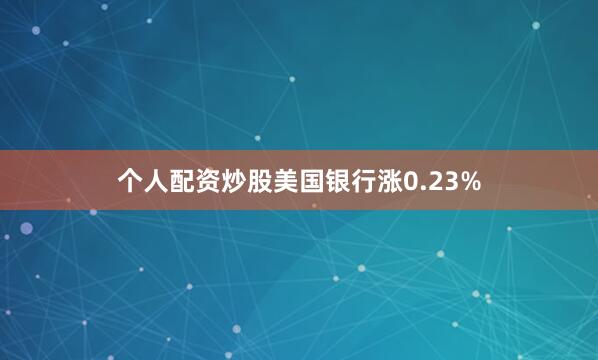 个人配资炒股美国银行涨0.23%