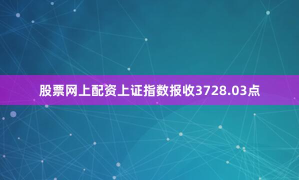 股票网上配资上证指数报收3728.03点